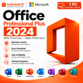 Microsoft Office 2024 Pro Plus Permanent Original Key Only for Windows 10 & 11 Automatic Update Macro Support