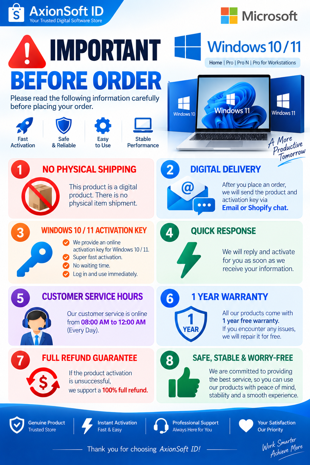 Windows 11 Pro Activation Key – Lifetime License – 1 PC/Laptop