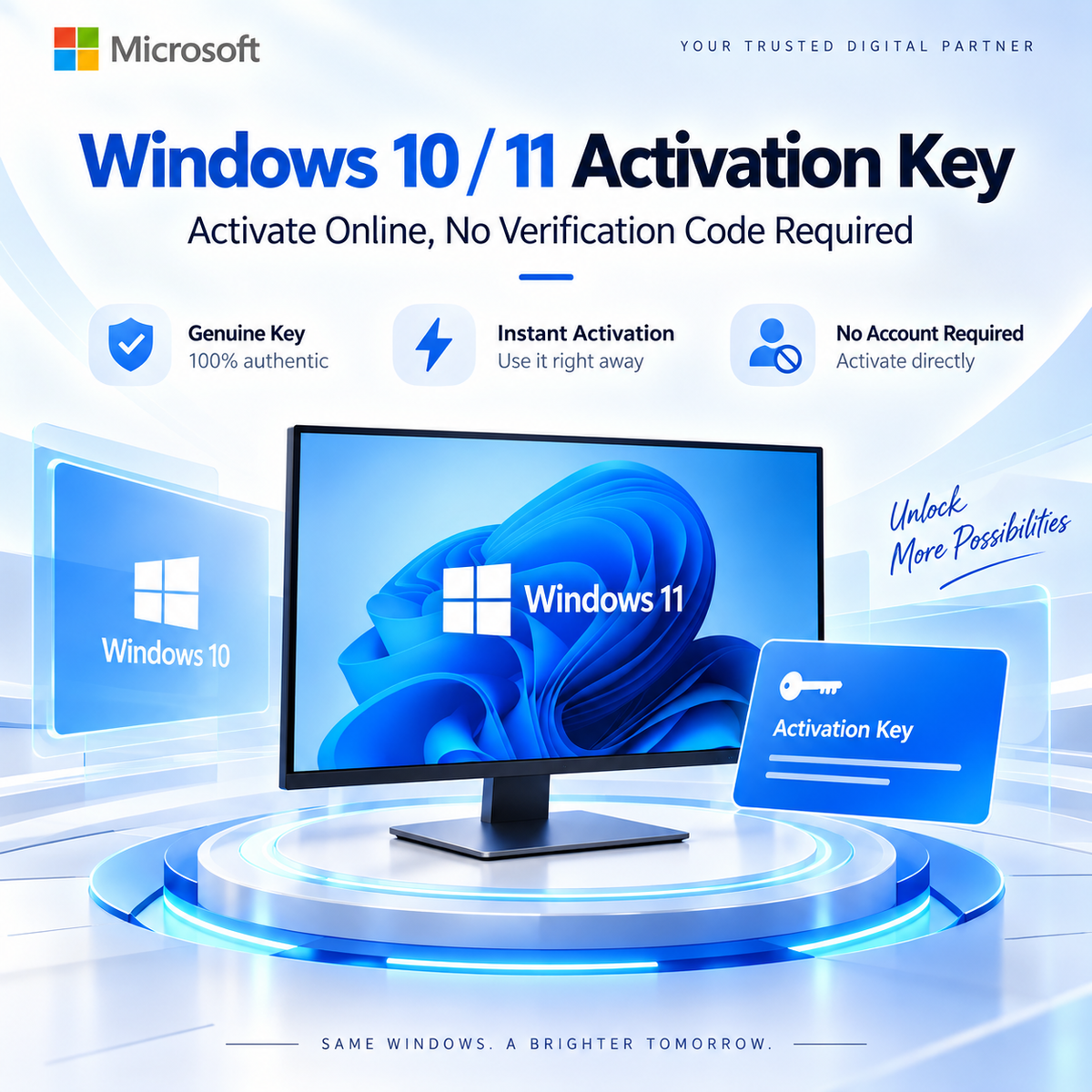 Windows 11 Pro Activation Key – Lifetime License – 1 PC/Laptop