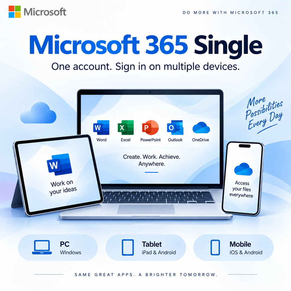Microsoft Office 365 Original Account 5 Device Request Username Windows Mac iPad Android